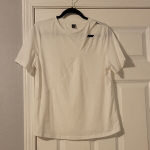 SHEIN Chic White Short Sleeve Tee